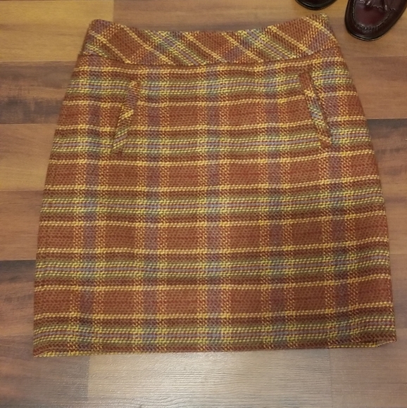 Talbots heavy wool blend satin lined Skirt 2p mint  condition - Picture 7 of 8